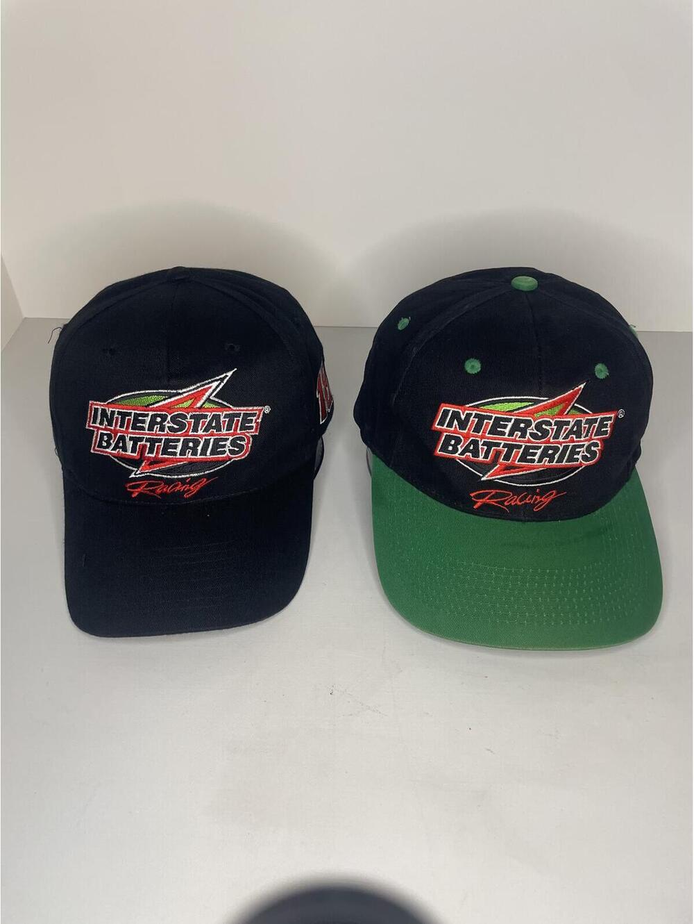 Vintage Kyle Bush #18 Interstate Batteries Racing Snapback Hat Cap - Set of 2